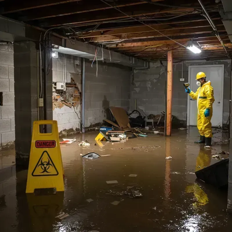 Flooded Basement Electrical Hazard in Hawthorn Woods, IL Property