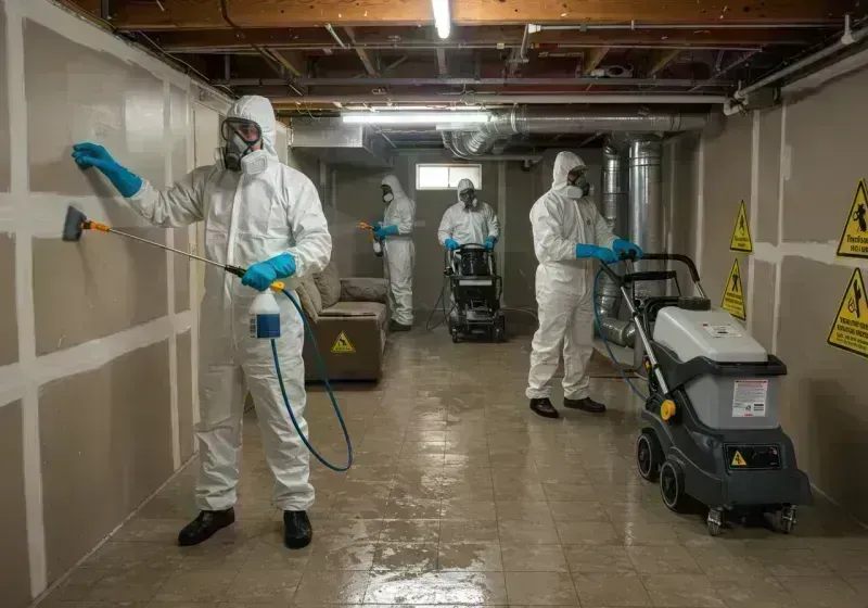 Basement Moisture Removal and Structural Drying process in Hawthorn Woods, IL